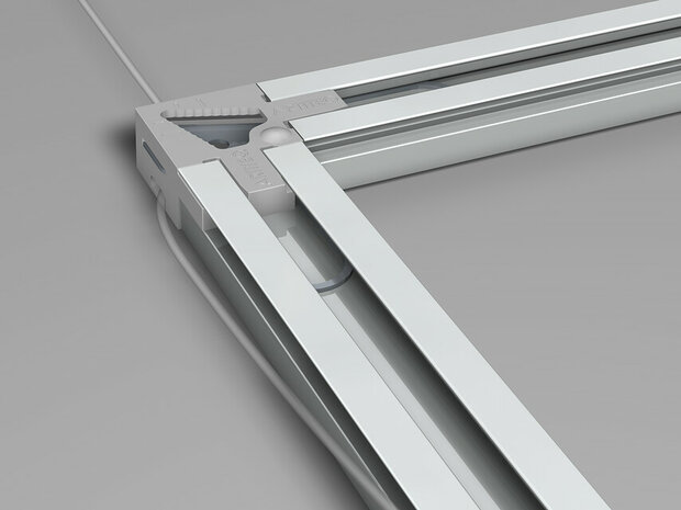 back frame rail 8 mm 300 cm zilver geanodiseerd