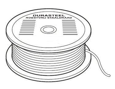 staaldraad durasteel softstrand 0,8 mm 252 m 13,6 kg