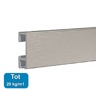 click rail, alu geborsteld, 300 cm, 20 kg per meter, per 1 stuk 9.4343A