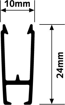 xpo rail 200 cm wit primer per 5 stuks