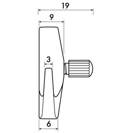 ophanghaak zwaar messing 7 kg voor max. 2 mm perlondraad en staaldraad