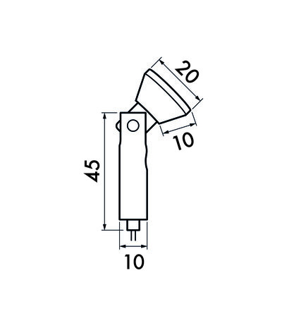 plafondbevestiging zelfklemmend 1,2 mm DO1NI zilver