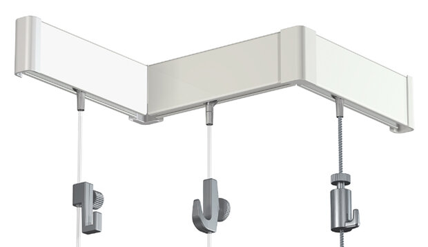 Click Rail zwart structuur 200 cm (20 stuks)