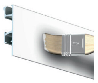 click rail pro, wit primer, 300cm, max. 50 kg (per stuk) 05.05430-AHB