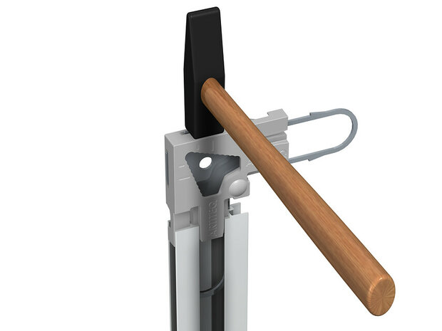 back frame rail 15 mm 300 cm zilver geanodiseerd (5 stuks)