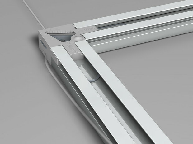 back frame rail 15 mm 300 cm zilver geanodiseerd (5 stuks)