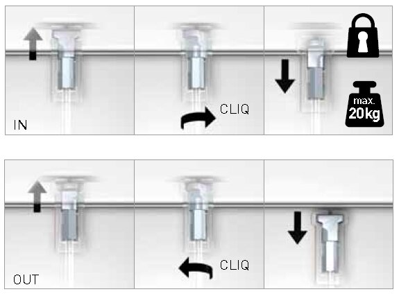 Twister Cliq2fix perlon 100 cm (50 stuks)