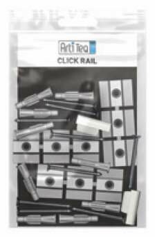 montageset click rail 200 cm alu (10 sets)