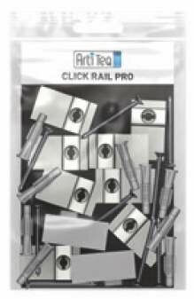 montageset click rail pro alu 300 cm (10 sets)
