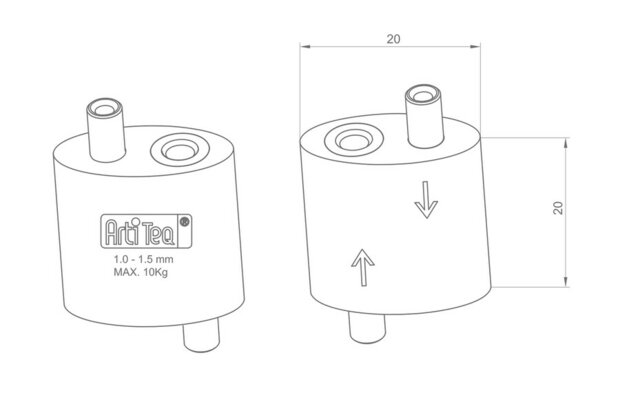 loop hanger 1,0 - 1,5 mm per stuk