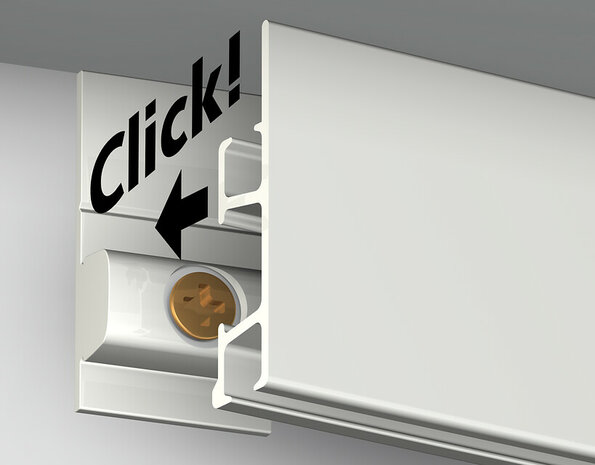 click rail pro, alu geborsteld, 200 cm (per stuk) 05.05320-AHB
