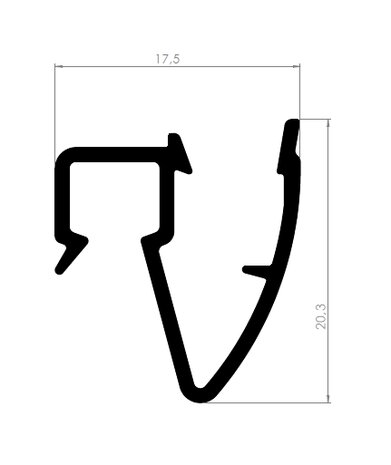 up rail wit primer 200 cm (5 stuks)