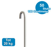STANG, WIT UT, 3mm, 100cm, per 50 stuks 9.4161B