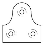 beveiligingsplaten 100 stuks messing