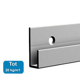 classic rail, alu anod, 200 cm, 20 kg /m1, per stuk 9.4305AA