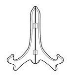 standaard transparant klassiek voor 15-25cm hoog RACO-11 45 20