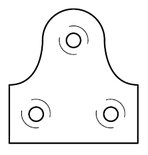 beveiligingsplaten 100 stuks messing