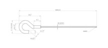 staaldraad + haak 1,2 mm 300 cm
