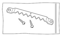 tandhangers (65mm) inclusief 2 schroeven 100 zakjes