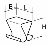 wisselklemmen 100 st. 7 x 8 x 7 mm RACO-12 16 30