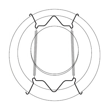 bordenhanger XS 9-13 cm kleur wit
