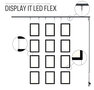 rail 183 cm zwart voor display-it led