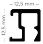 contour rail wit primer 200 cm per 5 stuks