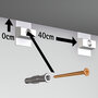 Click Rail zwart structuur 200 cm per stuk