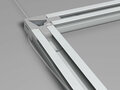 back frame rail 8 mm 300 cm zilver geanodiseerd per 5 stuks