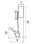 ophanghaak clip 3-delig voor max. 2 mm draad 2 kg per 25 stuks