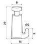 micro grip schilderijhaak 5-10 kg voor koord 1 mm per 10 stuks