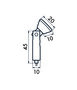 plafondbevestiging zelfklemmend 1,2 mm DO1NI zilver